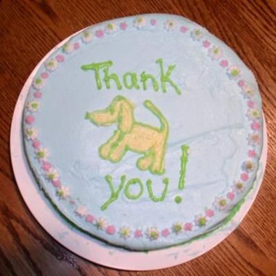 "thank You" Dog Cake