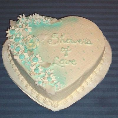 Heart With Dasies In Blue