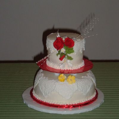 2 Tiers In Red