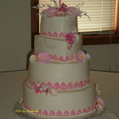 Pink Calla Lilies On Hearts