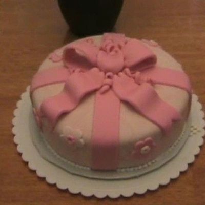Pink Bow Cake