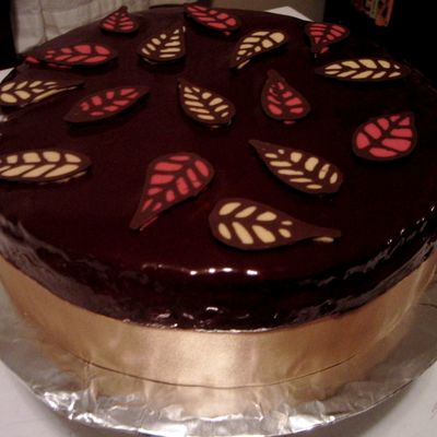 Autumn Leaves Wedding Shower Cake