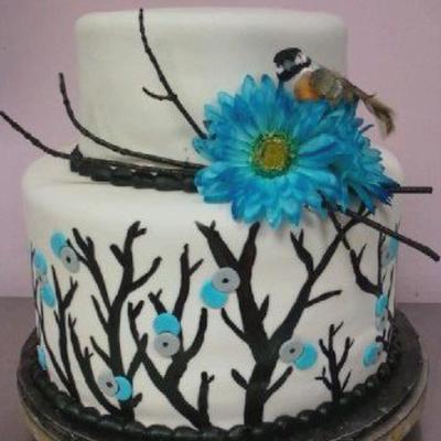 Bird Themed Wedding Cake