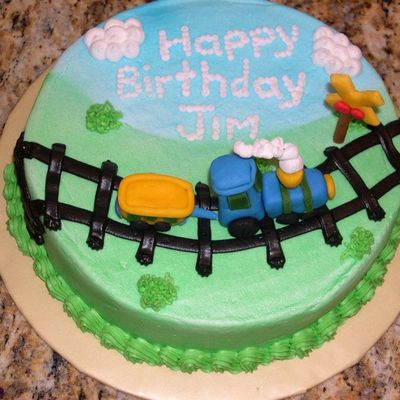 Train Birthday Cake