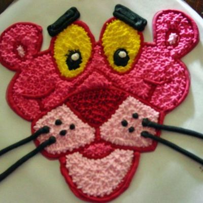 Pink Panther Royal Icing Decal