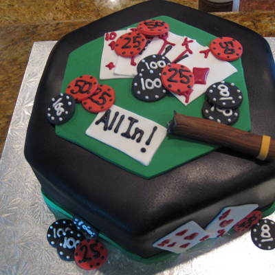 Poker Birthday Cake