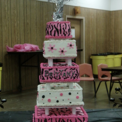 16Th Birthday Zebra Cake