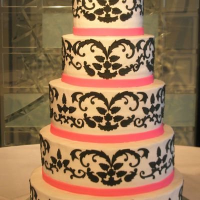 Damask Wedding Cake