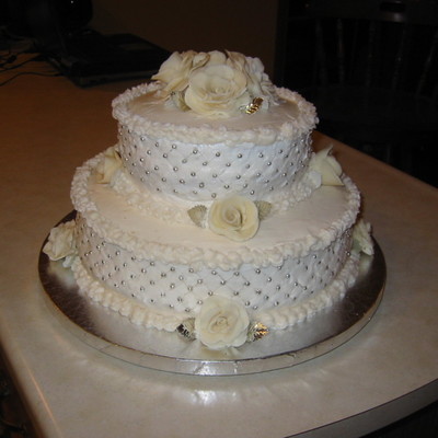 Shower Cake With Chocolate Roses