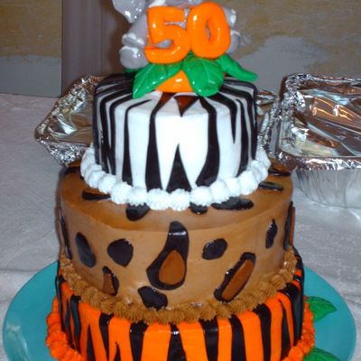 "life's A Jungle" 50Th Bday Cake