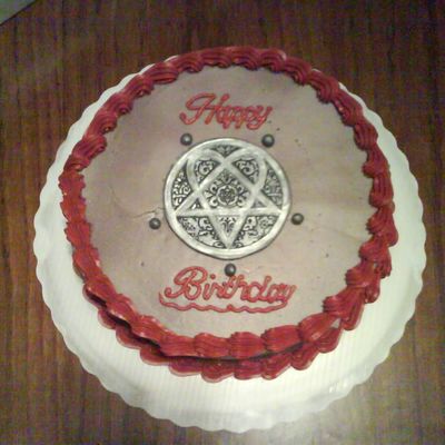 Heartagram Birthday Cake