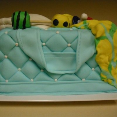 Blue Diaper Bag Cake