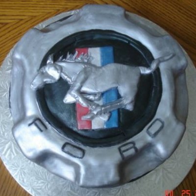 Ford Mustang Gas Cap Cake