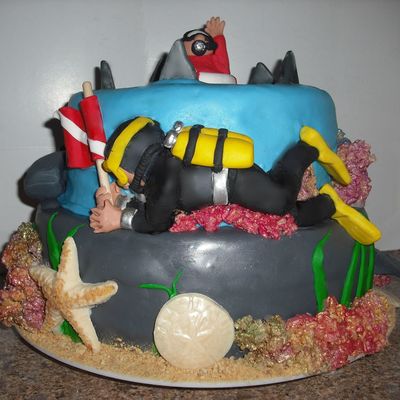 Scuba Diver Cake