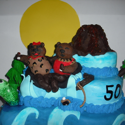 Otter Anniversary Cake