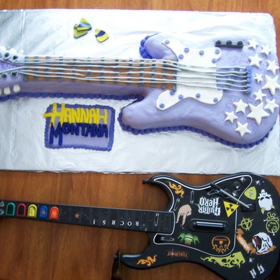 Hannah Montana Guitar Cake