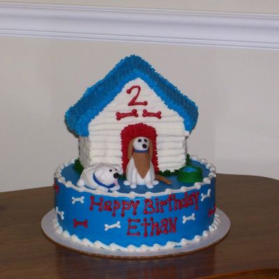 Puppy Cake With Dog House