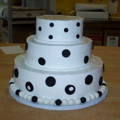 Black And White Wedding Cake
