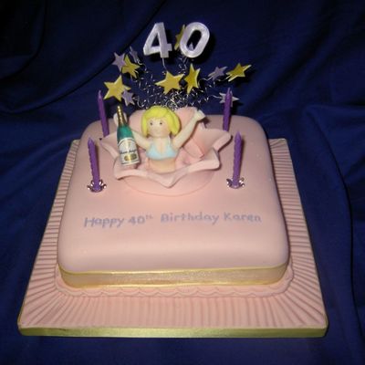 Lady Jumping Out Of Cake 40Th