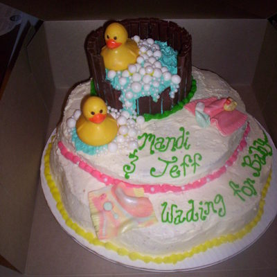 Ducky Theme Baby Shower Cake