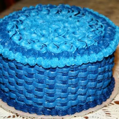 Blue Basketweave