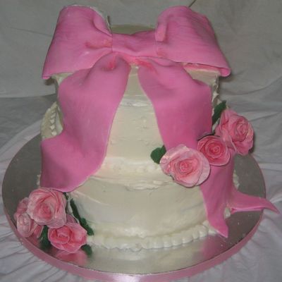 Gumpaste Bow And Roses