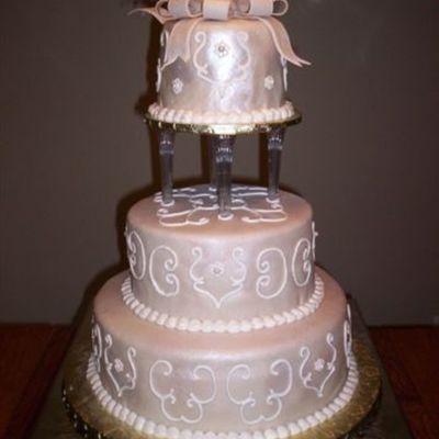 Ivory Scroll Cake