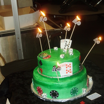 Poker Cake For 40Th Birthday