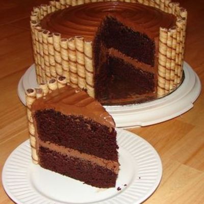 Chocolate Pirouline Cake