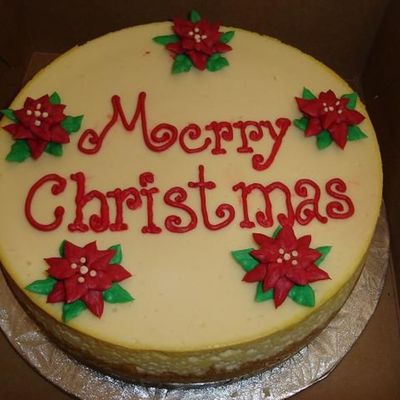 New York Cheesecake With Bc Christmas Decorations