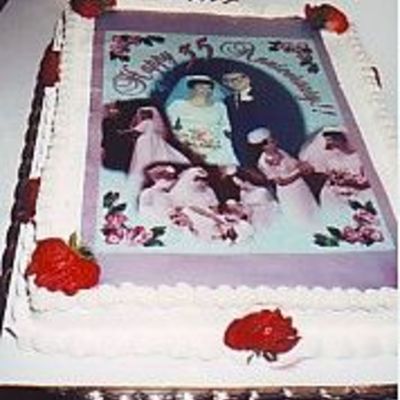 Edible Image Anniversary Cake