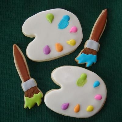Brush And Palette Cookies
