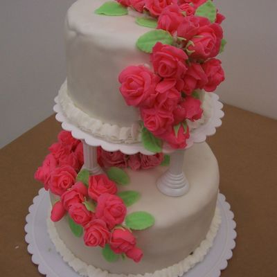 First Tiered Rose Cake