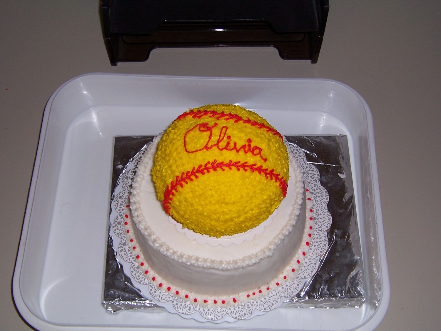 Yellow Softball Cake