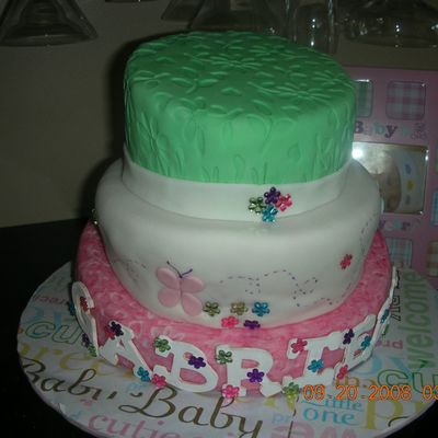Topsy-Turvy Baby Shower Cake