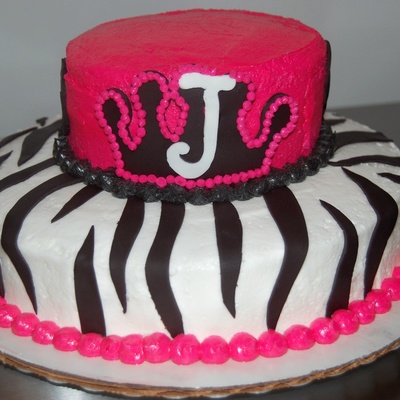 Pink Zebra Print Cake