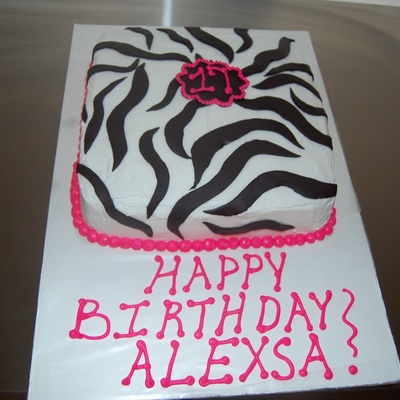 Zebra Print Cake