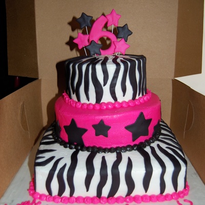 Pink Zebra Print Cake