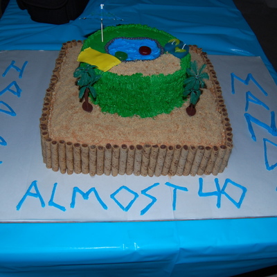 Luau Theme Cake