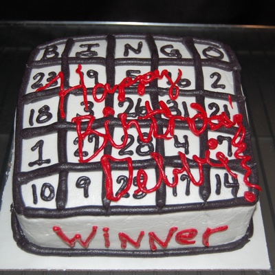 Bingo Card Cake