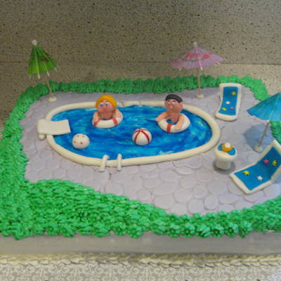 Pool Party Themes Cake