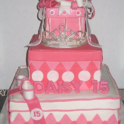 Pink Present Cake