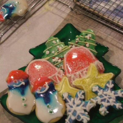 Air Brushed Christmas Cookies