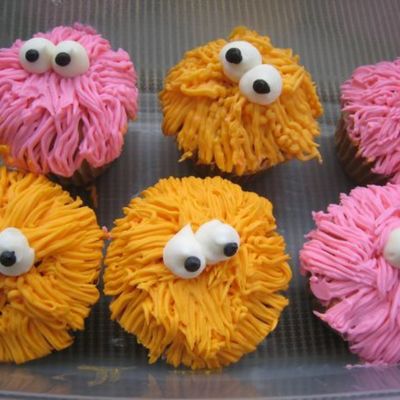 Girly Monster Cupcakes