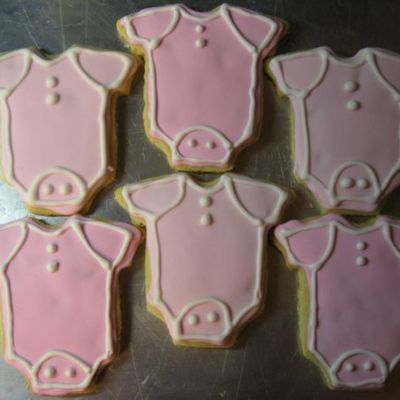 Pink Onesie Cookies