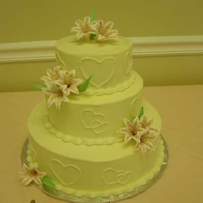 Stargazer Lilly Wedding Cake