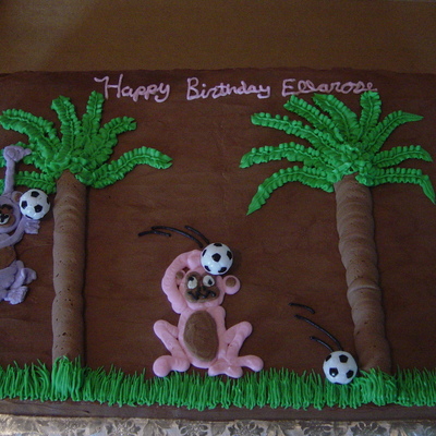 Monkey Soccer Cake