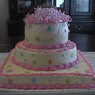 Poka Dot Baby Shower Cake