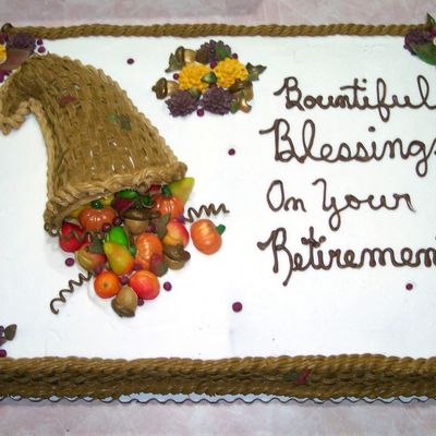 Fall Themed Retirement Cake For Mom's Retirement