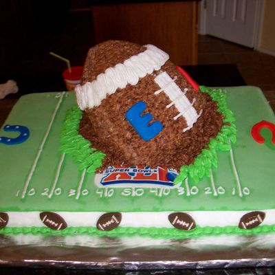 Cousin Birthday Cake On Superbowl Day
